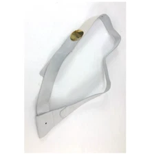 White Buff Leather Baldric with Brass Plate