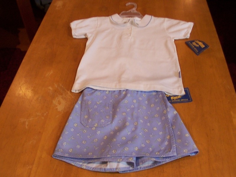 NWT Oshkosh Rare Vintage Complete Set: Daisy Days Skort & Embroidered Top-Sz. 6