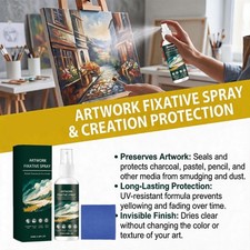 Sketch Fixative Liquid 100 Milliliter Mild Pump Bottle for Studio Artwork Care