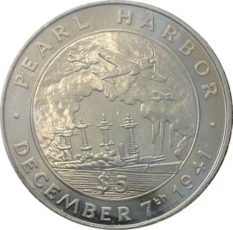 Tokelau Island 1991 5 tala, Pearl Harbor Commemorative