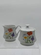 Cotillion by International China Marianne 3760 Sugar Bowl with Lid & Creamer Set