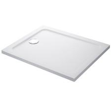 Image of Mira Flight Shower Tray 1400 x 800mm Rectangular Low Profile Stone Resin Waste