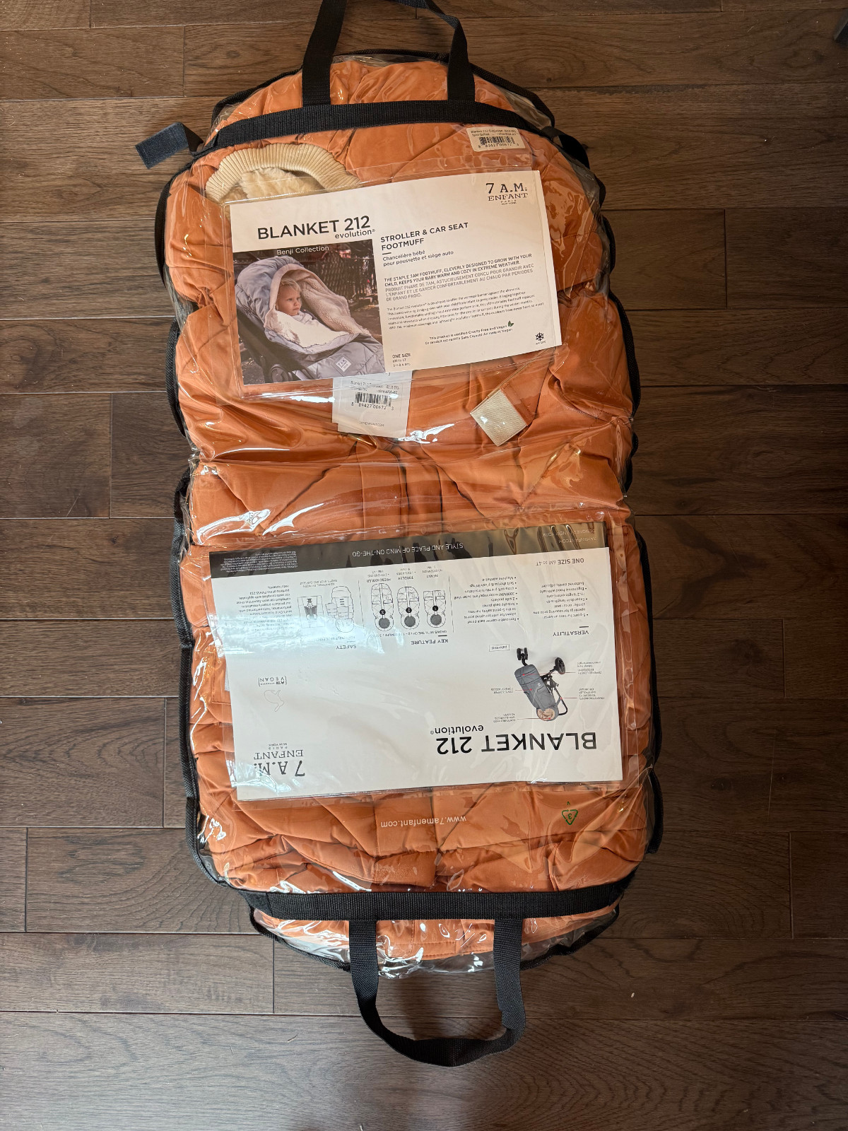 BNWT 7 A.M. Enfant Blanket 212 Evolution Benji Spice Stroller/Car Seat Footmuff