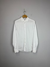 Eton Dress Shirt White Long Sleeve Barrel Cuff Men's 15.5 / 40 Size
