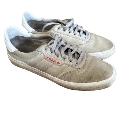 SIZE 9 Men s Adidas 3MC Vulc Low Leather Trainers EE6087 Grey/White
