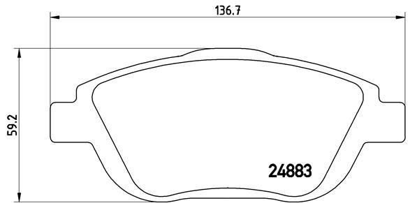 Plaquettes de frein Brembo P 61 103 pour l'essieu avant de votre voiture