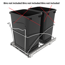 35QT Pullout Waste Container Under Cabinet Ki...