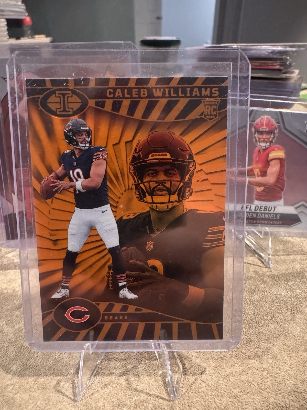 2024 Panini Illusions - Caleb Williams #13 Trophy Collection Orange (RC)