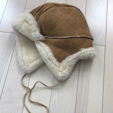 DKNY Unisex Brown  Cream Furry Winter Hat Size One Size