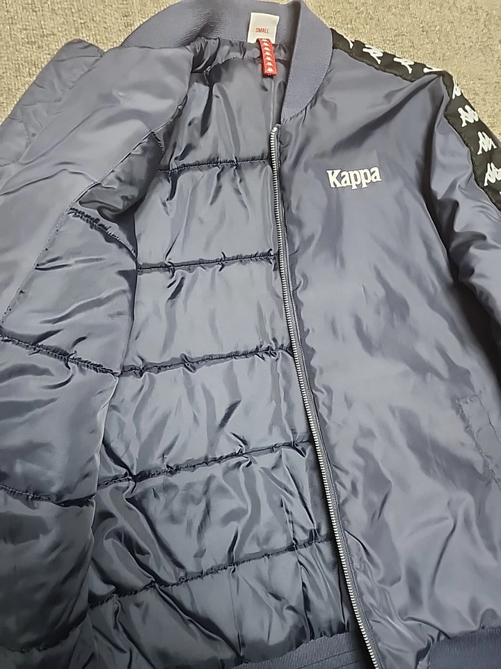 Kappa Mens Bomber Jacket Size Small In Blue - Image 4 of 4