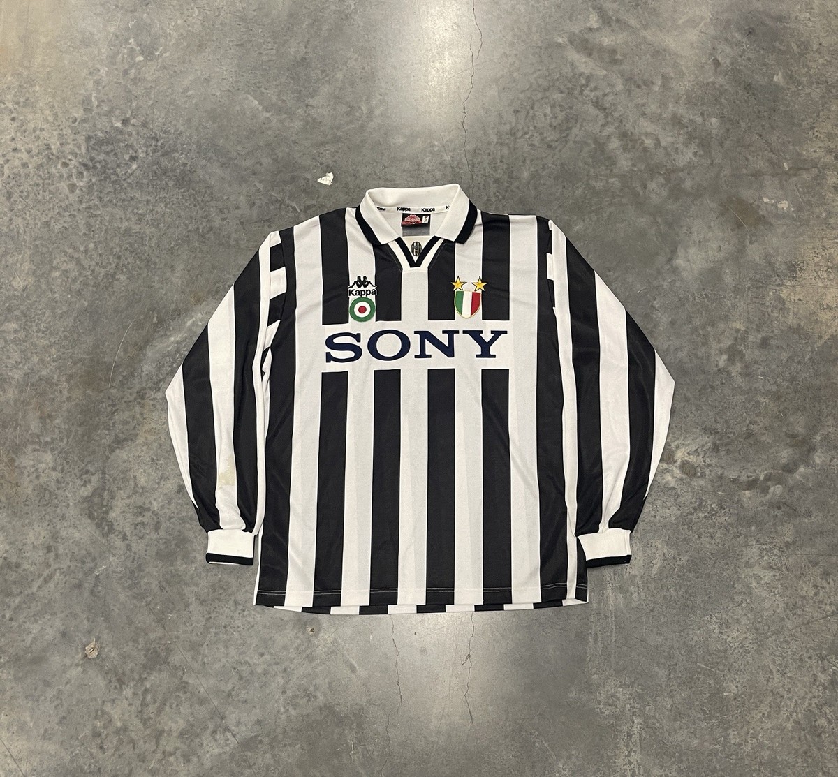 Vintage Juventus Sony Kappa Maglia Number 9 Long sleeve Jersey | eBay