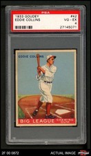 1933 Goudey #42 Eddie Collins Red Sox HOF PSA 4 - VG/EX