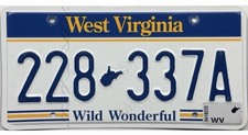 *99 CENT SALE* 2020s West Virginia 7 Digit Passenger License Plate #228-337A NR