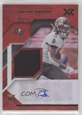 2021 Panini XR Rookie Swatch Auto Red 34/75 Jaelon Darden #RSA-JDA Auto 12ih