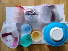 Tupperw Konvolut Set Packet Candy 2 L, Mehlsieb Stapel Meß-Trink-Becher Küchenpe