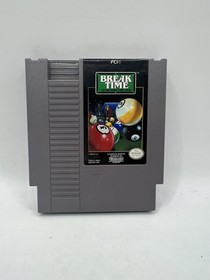 BREAK TIME: THE NATIONAL POOL TOUR NINTENDO NES GAME ~ BOX GAME & MANUAL ~