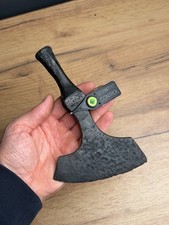 Ancient Battle Iron Ax  with  Ornament  Kievan Rus - Vikings 9 - 12 century AD.