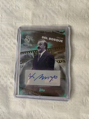 Vicente Del Bosque Auto /75 Topps Los Blancos Real Madrid Spain Autograph