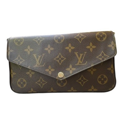 Genuine  LOUIS VUITTON Pochette Felicie Monogram Canvas Clutch Bag Authenticated