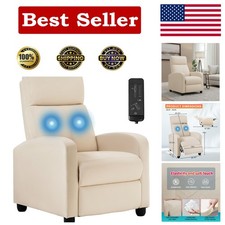 Stylish Reclining Chair with Massage  Easy Assembly - Perfect for Relaxation