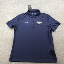 Belmont Bruins Polo Shirt Womens Large Blue Short Sleeve Under Armour