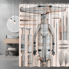 Abstract Totem Animal Shower Curtain Graphic Print
