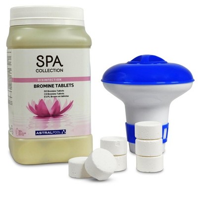 Astral Pool 20g Bromtabletten und Dosierschwimmer SPA Collection Whirlpool Pool