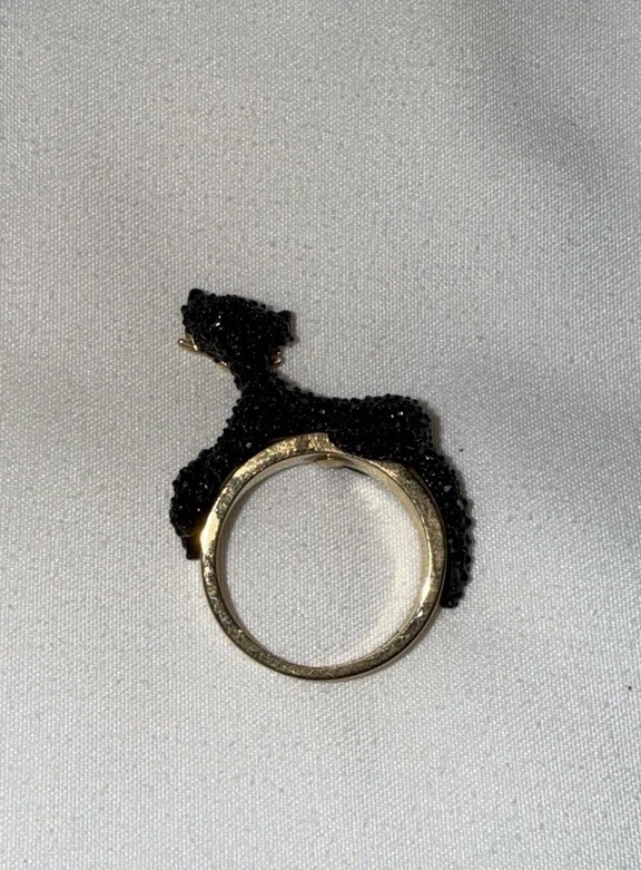 MUY RARO Anillo Kate Spade Jazz Things Up Cat, talla 7 Foto 2 de 2
