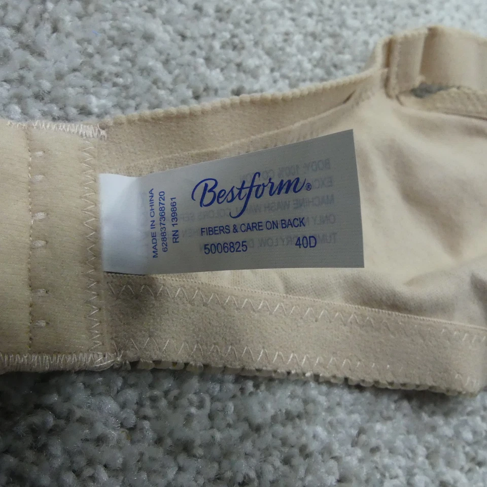 Sujetador Bestform Mujer 40D Beige Inalámbrico Algodón Foto 3 de 4