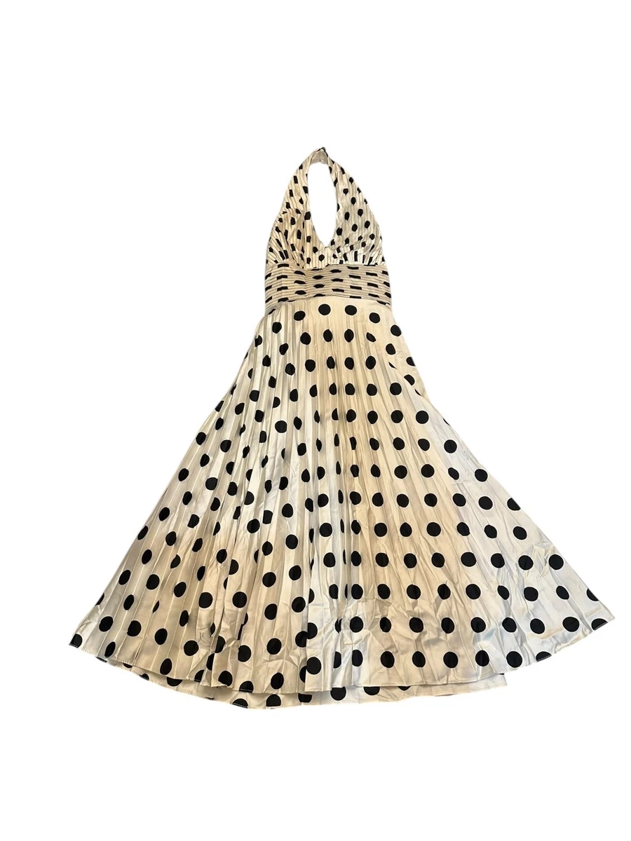 betsey johnson polka dot halter dress A Vintage Halter Neck Polka Dot Dress by Betsey Johnson at 1stDibs