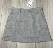 NWT Abercrombie Fitch Gray Glen Plaid Mini Skort XS