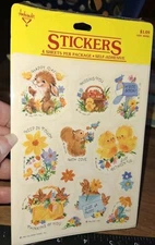 Vintage Stickers,Hallmark,sweet Hi,very Rare,1 Sheet Not Pack,read,(CK5)