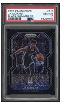 2020-21 Panini Prizm #115 Ja Morant Black Shimmer 1/1 PSA 10 Memphis Grizzlies