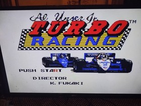 Al Unser Turbo Racing Nintendo NES Game Cartridge Tested 