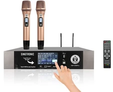 Pro 3500W Digital Karaoke Amplifier Sound Processor w/ Wireless Mics & Bluetooth
