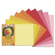 Pacon Tru-Ray 12" x 18" Construction Paper Warm Assorted 50 Sheets (P102948)