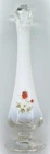 Fenton Opalescent Glass Swung Bud Vase Handpainted Strawberries Signed w/Labels