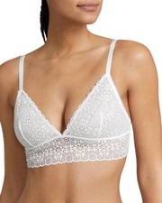 Polo Ralph Lauren Women's Sz L Wireless Longline Triangle Eyelet Bra Bralette WH