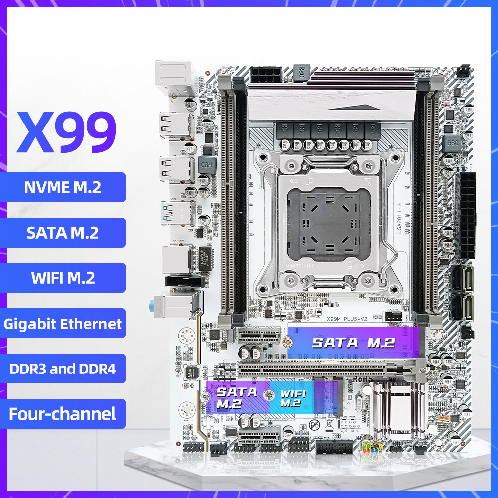 X99 LGA 2011-3 Motherboard DDR3/DDR4 RAM SATA/NVME Fit Xeon E5