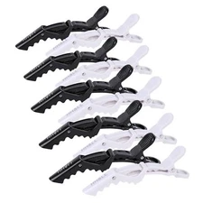 10 Pcs Alligator Styling Sectioning Clips Double-Hinged Design for Women