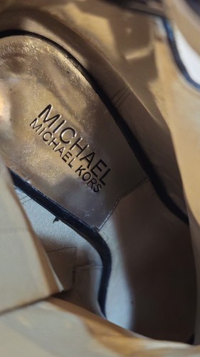 Michael Kors Kendra Camo Open Toe Calf Hair Peep toe Bootie Size 8.5M Like New - Picture 14 of 14