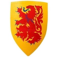 Medieval Warrior Templar Crusader Lion vintage Battle Knight Armor Shield