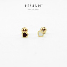 16g Heart cartilage earring, tragus conch helix earrings, piercing jewelry,1pc