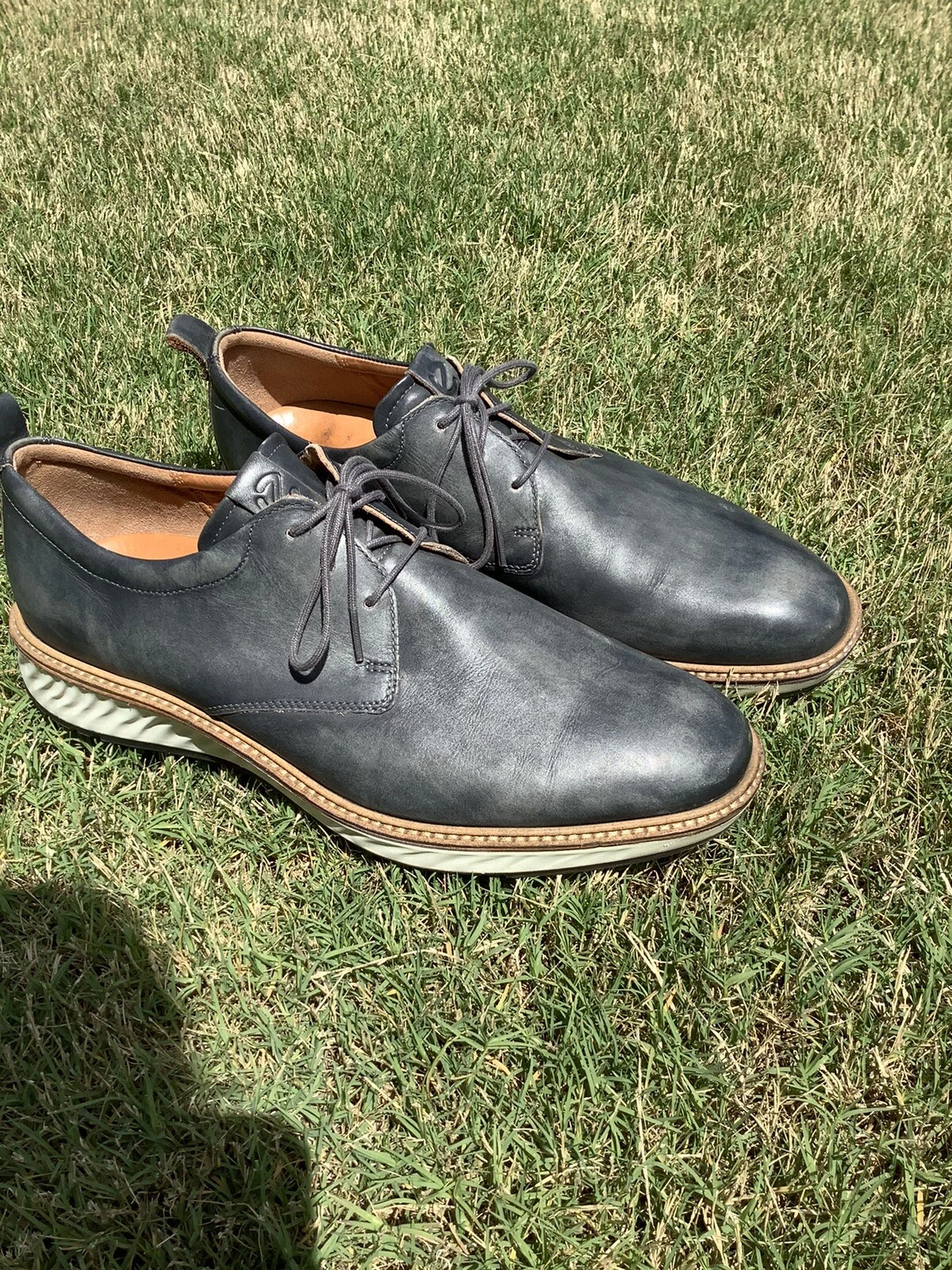 Scarpe da uomo Ecco ST 1 Hybrid Lite Oxford Derby 45 blu scarpe stringate golf