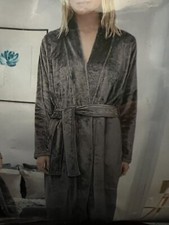 Plush Gray Bath Robe