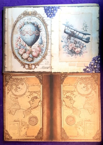 Travel and Maps Material, Vintage Paper for Scrapbooking and stickers - Picture 5 of 12