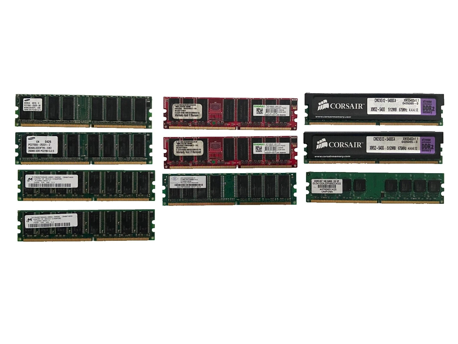 1 GB Capacity per Module Computer RAM 256 MB Total Capacity