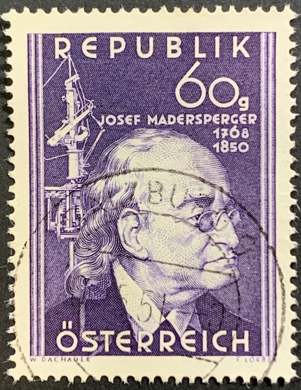 Austria, Josef Madersperger, Inventor, Used, Scott #571, Michel #951, VF