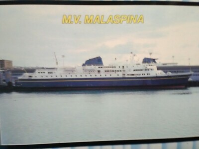 VINTAGE PHOTO POST CARD ALASKA STATE FERRY M.V. MALASPINA  PRINCE RUPERT ,B.C.