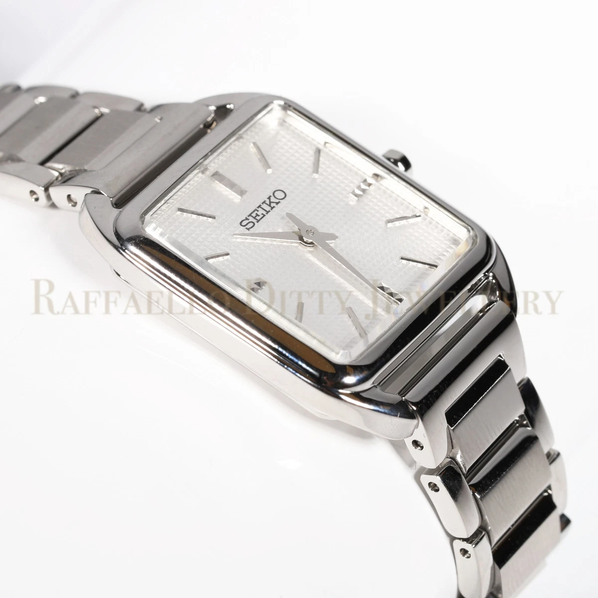 White metal hotsell strap ladies watch